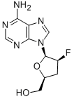 2'-BETA-氟-2',3'-二脱氧腺苷 结构式