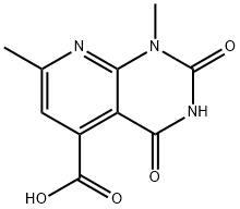 1,7-二甲基-2,4-二氧代-1,2,3,4-四氢吡啶并[2,3-D]嘧啶-5-甲酸 结构式