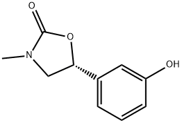 (R)-5-(3-羟基苯基)-3-甲基-2-恶唑烷酮 结构式