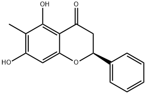 (S)-2,3-二氢-5,7-二羟基-6-甲基-2-苯基-4-苯并吡喃酮 结构式