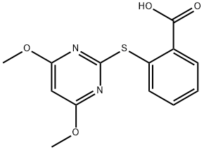 2-[(4,6-二甲氧基嘧啶-2-基)硫代]苯甲酸 结构式