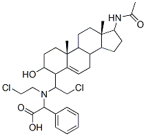 17-acetamido-5-androsten-3-ol-4-bis(2-chloroethyl)aminophenylacetate 结构式