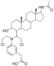 17-acetamido-5-androstan-3-ol-4-bis(2-chloroethyl)aminophenylacetate 结构式