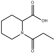 1-(1-氧代丙基)-2-哌啶-1-羧酸 结构式