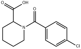 1-(4-氯苯基)羰基哌啶-2-羧酸 结构式