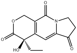 (R)-4-乙基-4-羟基-7,8-二氢-1H-吡喃并[3,4-F]吲哚嗪-3,6,10(4H)-三酮 结构式