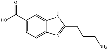 2-AMINOPROPYL-5(6)-CARBOXY-BENZIMIDAZOLE 结构式