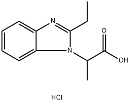 2-(2-Ethyl-benzoimidazol-1-yl)-propionic acidhydrochloride 结构式