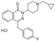 1(2H)-Phthalazinone, 2-(1-(cyclopropylmethyl)-4-piperidinyl)-4-((4-flu orophenyl)methyl)-, monohydrochloride 结构式