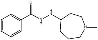苯甲酸 2-(六氢-1-甲基-1H-氮杂卓-4-基)酰肼 结构式
