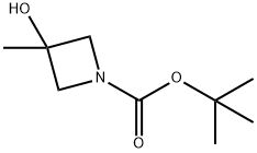 3-羟基-3-甲基氮杂环丁烷-1-甲酸叔丁酯 结构式