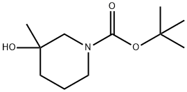N-BOC-3-甲基-3-羟基哌啶 结构式