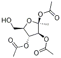 甲基 BETA-D-阿拉伯呋喃糖苷三乙酸酯 结构式