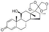 11β-Hydroxy-16α-Methyl-17,20:20,21-bis(Methylenedioxy)-pregn-1,4-dien-3-one 结构式