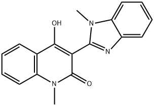 4-羟基-1-甲基-3-(1-甲基-1H-苯并咪唑-2-基)-2(1H)-喹啉酮 结构式
