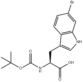 BOC-6-溴-DL-色氨酸 结构式