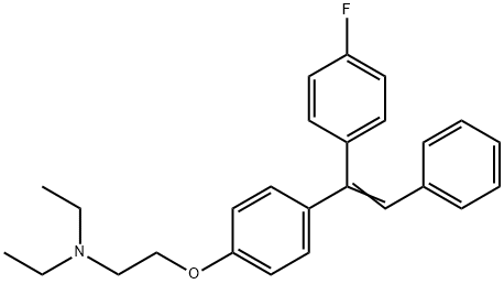 1-(4-fluorophenyl)-1-(4-(2-N,N-diethylamino)ethoxy)phenyl-2-phenylethylene 结构式