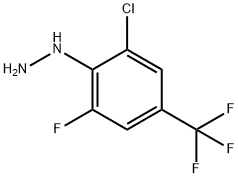 2-氯-6-氟-4-(三氟甲基)苯肼 结构式