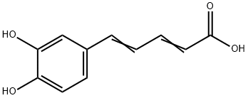 5-(3,4-二羟基苯基)五-2,4-二烯酸 结构式