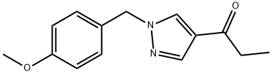 1-Propanone,1-[1-[(4-Methoxyphenyl)Methyl]-1H-pyrazol-4-yl]- 结构式