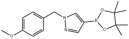 1-(4-METHOXYBENZYL)-4-(4,4,5,5-TETRAMETHYL-1,3,2-DIOXABOROLAN-2-YL)-1H-PYRAZOLE 结构式