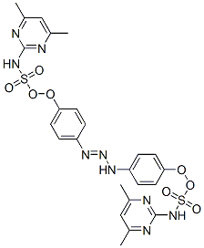 1,3-di-(4(N-(4,6-dimethyl-2-pyrimidinyl))sulfamoylphenyl)triazene 结构式