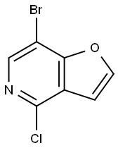 7-溴-4-氯呋喃并[3,2-C]吡啶 结构式