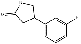 4-(3-溴苯基)-2-吡咯烷酮 结构式