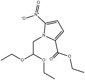 1-(2,2-二乙氧基乙基)-5-硝基-1H-吡咯-2-羧酸乙酯 结构式