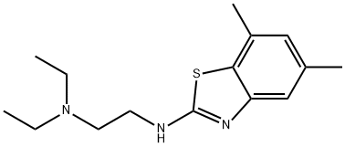 N'-(5,7-DIMETHYL-1,3-BENZOTHIAZOL-2-YL)-N,N-DIETHYLETHANE-1,2-DIAMINE 结构式