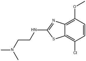 N'-(7-CHLORO-4-METHOXY-1,3-BENZOTHIAZOL-2-YL)-N,N-DIMETHYLETHANE-1,2-DIAMINE 结构式