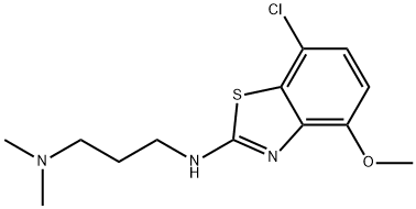 N'-(7-CHLORO-4-METHOXY-1,3-BENZOTHIAZOL-2-YL)-N,N-DIMETHYLPROPANE-1,3-DIAMINE 结构式