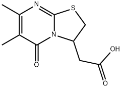 (6,7-DIMETHYL-5-OXO-2,3-DIHYDRO-5H-[1,3]THIAZOLO[3,2-A]PYRIMIDIN-3-YL)ACETIC ACID 结构式