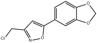 5-(1,3-Benzodioxol-5-yl)-3-(chloromethyl)isoxazole 结构式