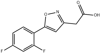 [5-(2,4-Difluorophenyl)isoxazol-3-yl]acetic acid 结构式