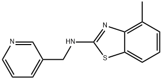 4-METHYL-N-(PYRIDIN-3-YLMETHYL)-1,3-BENZOTHIAZOL-2-AMINE 结构式