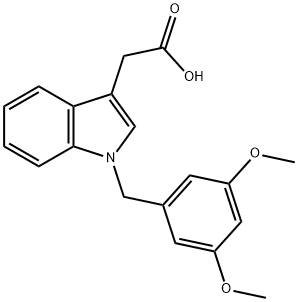 1-(3,5-DIMETHOXYBENZYL)-1H-INDOL-3-YL]ACETIC ACID 结构式