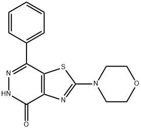 2-MORPHOLIN-4-YL-7-PHENYL[1,3]THIAZOLO[4,5-D]PYRIDAZIN-4(5H)-ONE 结构式