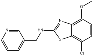 7-CHLORO-4-METHOXY-N-(PYRIDIN-3-YLMETHYL)BENZO[D]THIAZOL-2-AMINE 结构式