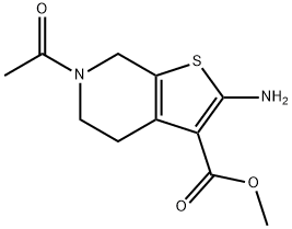 METHYL 6-ACETYL-2-AMINO-4,5,6,7-TETRAHYDROTHIENO[2,3-C]PYRIDINE-3-CARBOXYLATE 结构式