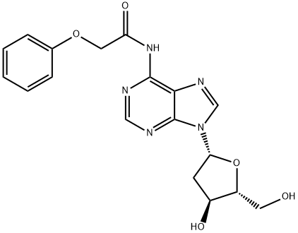2'-脱氧-N6-苯氧基乙酰基腺苷 结构式