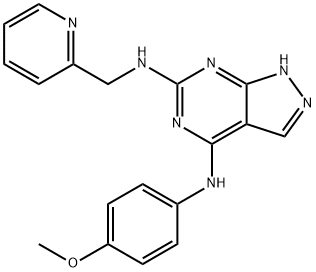 N4-(4-METHOXYPHENYL)-N6-(PYRIDIN-2-YLMETHYL)-1H-PYRAZOLO[3,4-D]PYRIMIDINE-4,6-DIAMINE 结构式