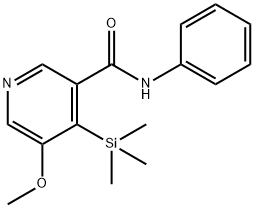5-METHOXY-N-PHENYL-4-(TRIMETHYLSILYL)NICOTINAMIDE 结构式