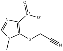 2-((1-Methyl-4-nitro-1H-imidazol-5-yl)thio)acetonitrile 结构式