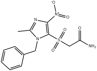 2-((2-Methyl-4-nitro-1-(phenylmethyl)-1H-imidazol-5-yl)sulfonyl)acetam ide 结构式