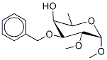 Methyl 6-Deoxy-2-O-methyl-3-O-benzyl-α-D-galactopyranoside 结构式
