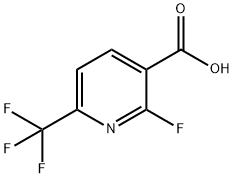 2-氟-6-(三氟甲基)吡啶-3-羧酸 结构式