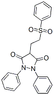 1,2-diphenyl-4-[2-(phenylsulphonyl)ethyl]pyrazolidine-3,5-dione  结构式
