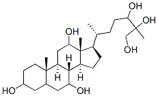 cholestane-3,7,12,24,25,26-hexol 结构式