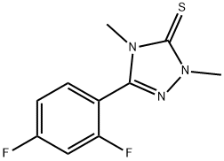 3H-1,2,4-Triazole-3-thione, 2,4-dihydro-5-(2,4-difluorophenyl)-2,4-dim ethyl- 结构式